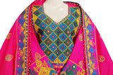 Exquisite Afghan Bridal Dress - Gypsy Fusion Wedding Attire with Tribal Art Embellishments