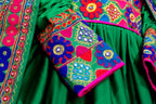 Green color afghanistan Dresses