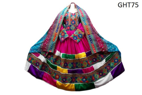 Buy Afghan Ladies Long Gown Gypsy Fusion New Frock Kuchi Nikah Attire Online