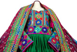 Traditional Afghan Gypsy Wedding Dress for Women - Long Frock Design