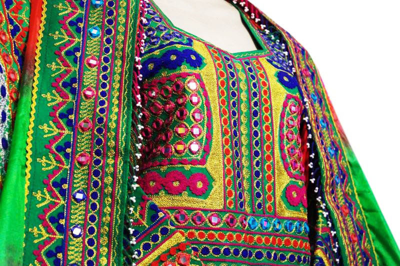 Lots of mirror work afghani dress