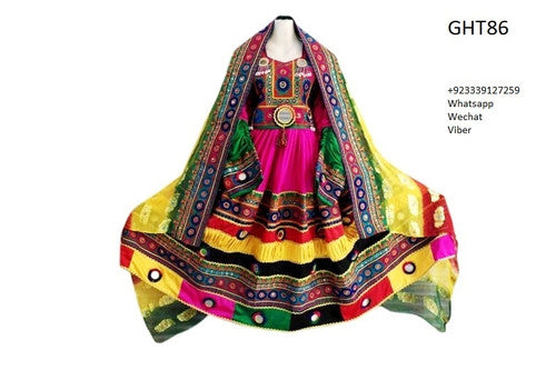 Hand Embroidered Afghan Bridal Dress