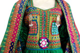 Afghan Fashion Dress With Mirrors Embroidery