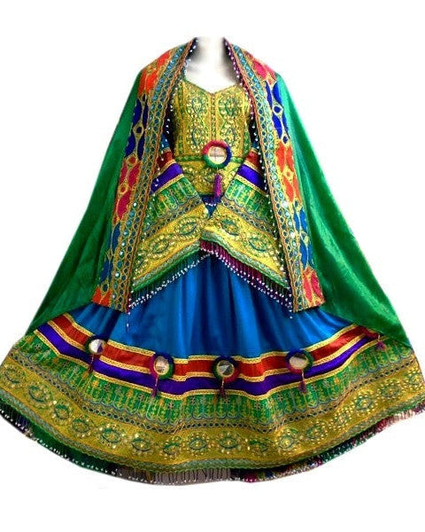 Pashtun Bridal Mirrors Embroidered Dress