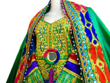 Pashtun Bridal Mirrors Embroidered Dress