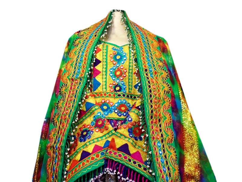 kuchi ladies wedding frock, handmade afghan gowns