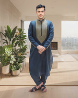 Afghan Gent Dress In Blue