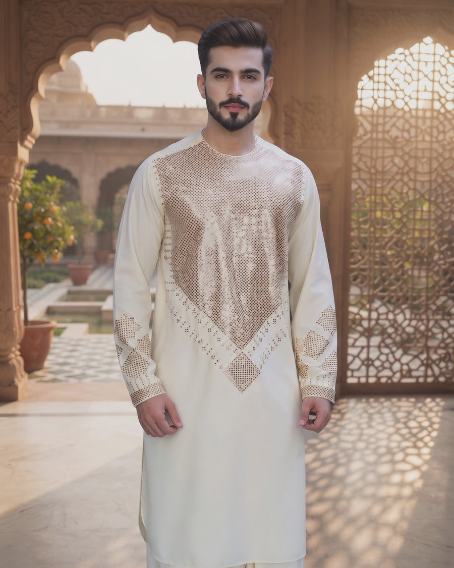 Afghan Gent Dress In Blue