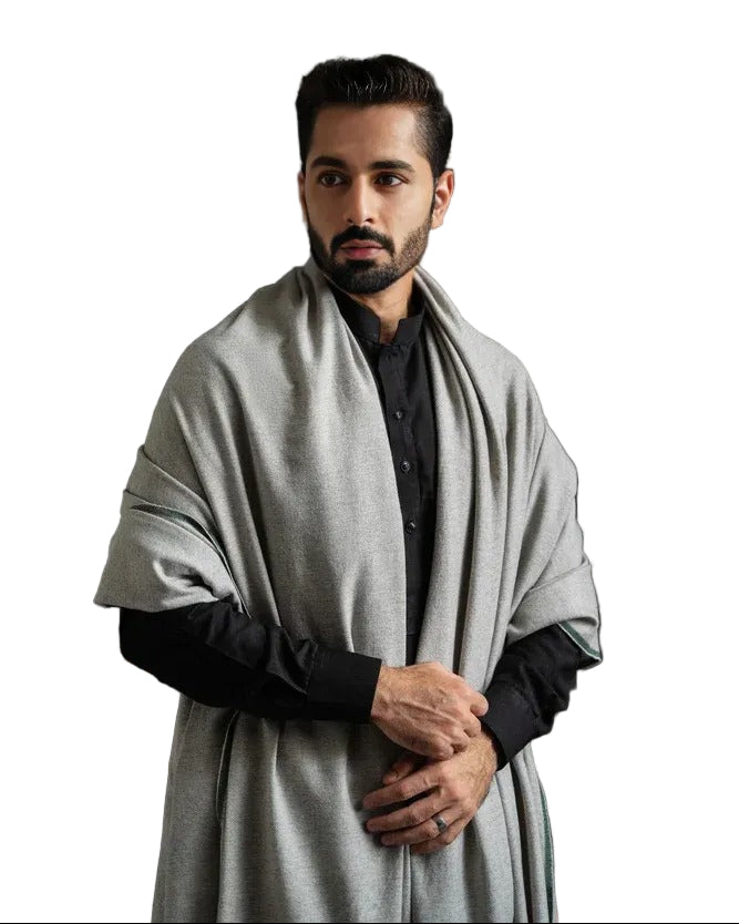 Soft Pashtun Shawl Gray