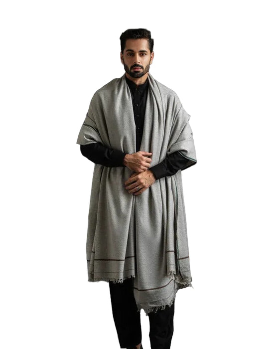 Soft Pashtun Shawl Gray