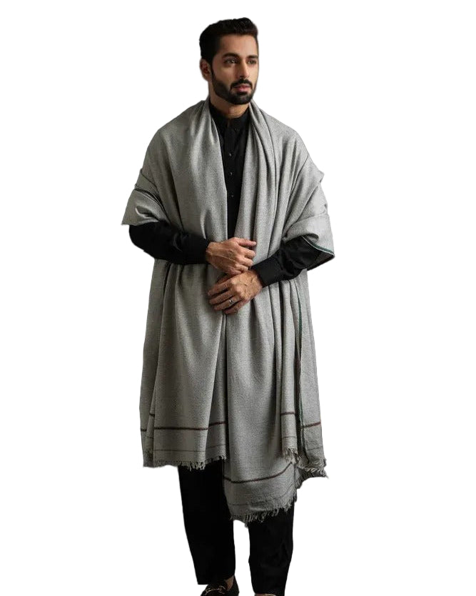 Soft Pashtun Shawl Gray