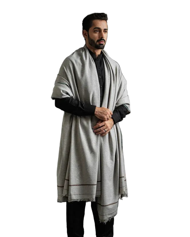 Soft Pashtun Shawl Gray