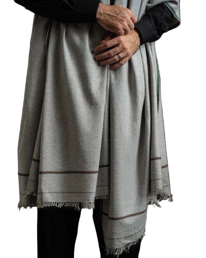 Soft Pashtun Shawl Gray