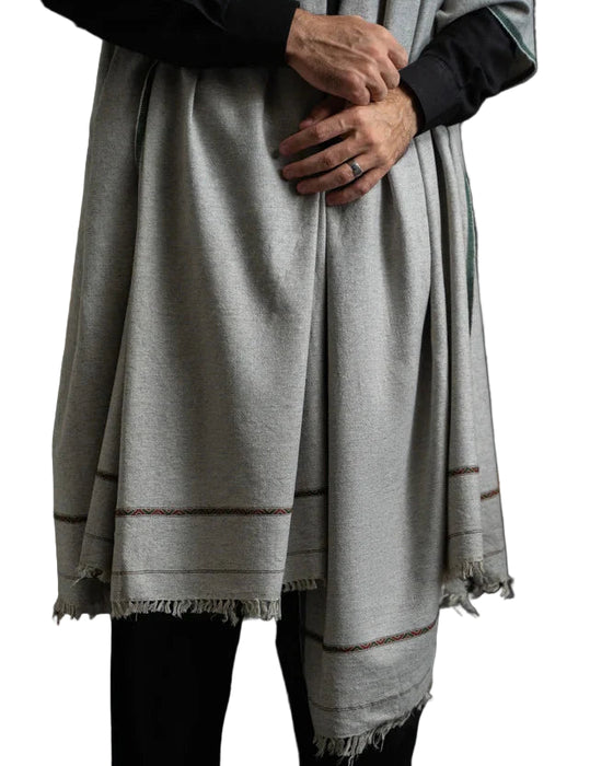 Soft Pashtun Shawl Gray