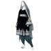 afghan clothes in black color, kabul bridal dress