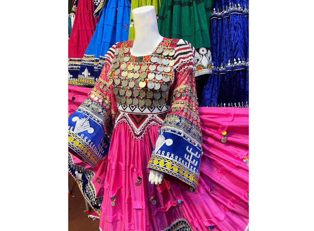 pashtun costume with beads and coins work