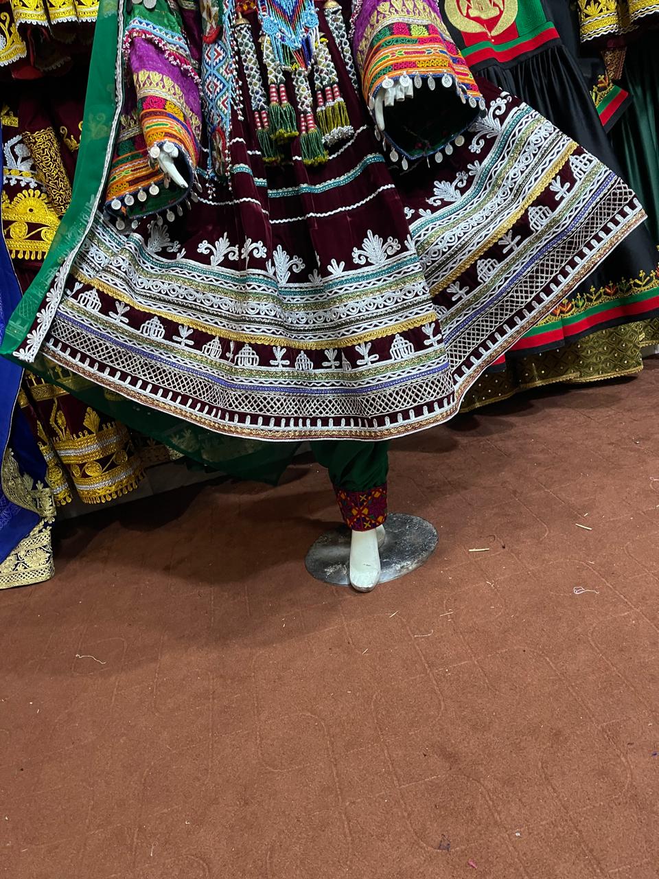 Kuchi Bridal Frock In Maroon Color