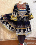 afghan clothes in blue color
