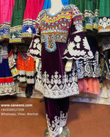 Elegant Afghan Embroidered Dress