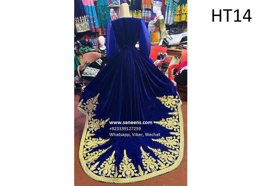 High low tail train dress Afghan Clothes