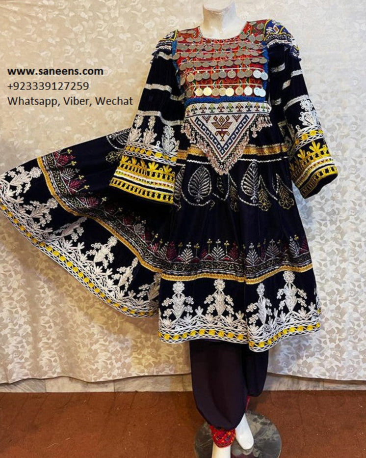 Afghan Hand Embroidered Bridal Dress