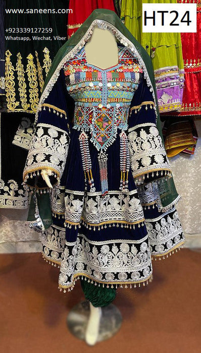 muslim wedding frock, afghan kuchi wedding costume