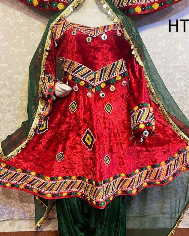 Afghan Bridal Velvet Dress
