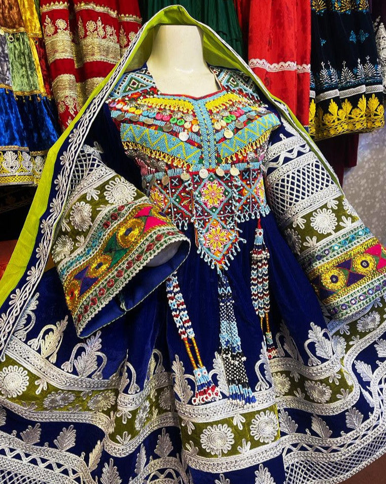 arosi afghan beads work dress