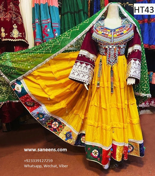 Afghan Hand Embroidery Work Frock