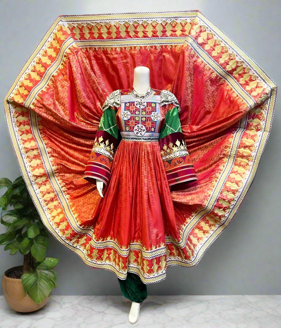Afghan Banarasi Fabric Dress