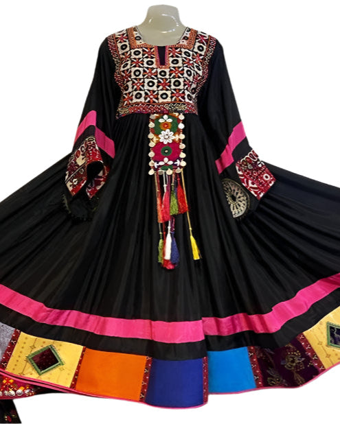 Afghan STYLE , FPY, FORYOU, TRENDING, DRESS BLACK COLOR AFGHAN FASHION