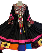 Afghan STYLE , FPY, FORYOU, TRENDING, DRESS BLACK COLOR AFGHAN FASHION