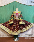 Afghan Banarsi Hand Embroidered Dress