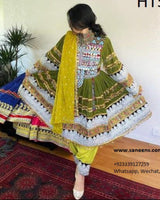 Coins Work Velvet Fabric Afghan Bridal Dress