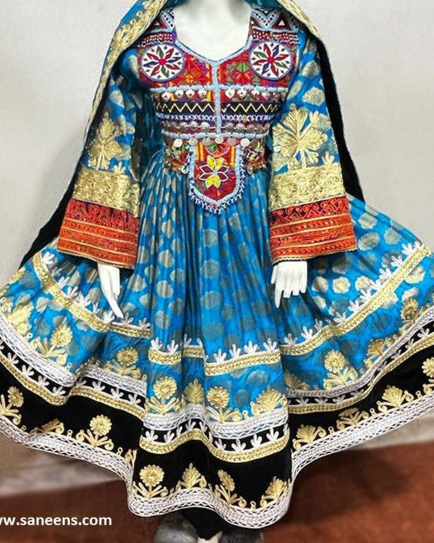 Banarsi Fabric Afghan Dress