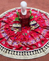 Afghan Long Bridal Frock Red Dress