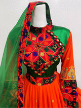 Elegant Afghan Long Gown Dress