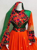 Elegant Afghan Long Gown Dress