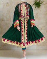 Afghan Pashtun Frock Center Cut Design