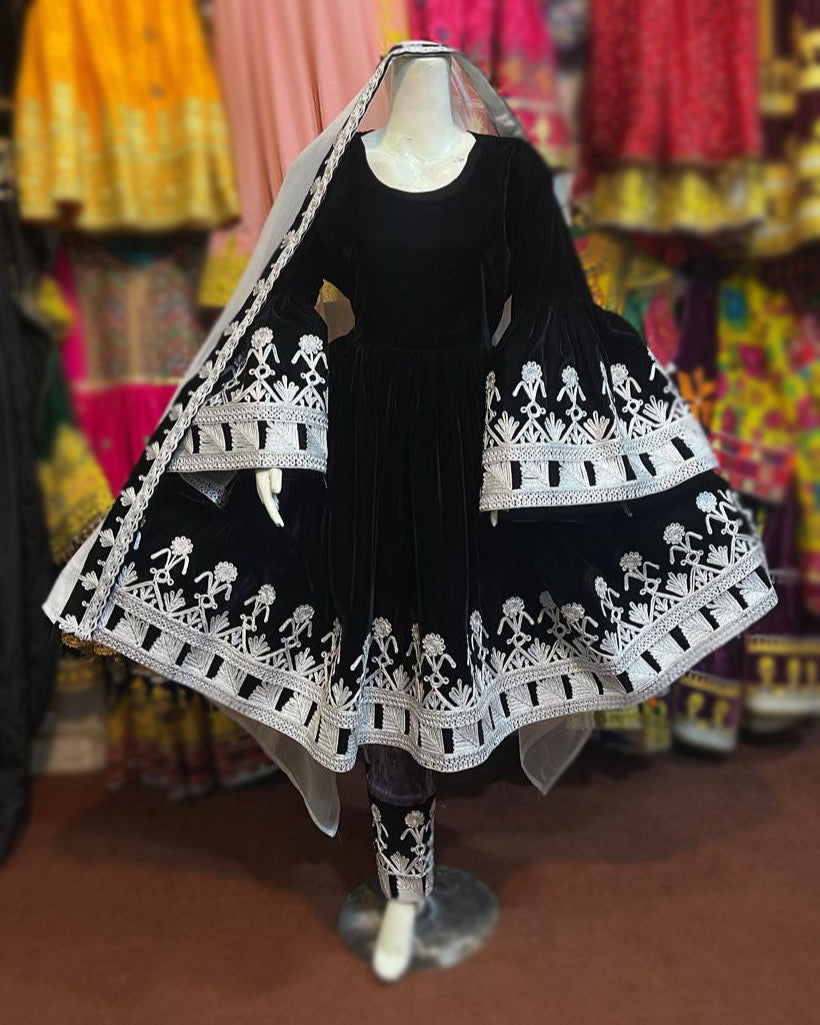 Pashtun Arosi Black Libas