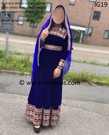 Traditional embroidery events wear best outfits in dark blue color