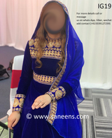 Traditional embroidery events wear best outfits in dark blue color