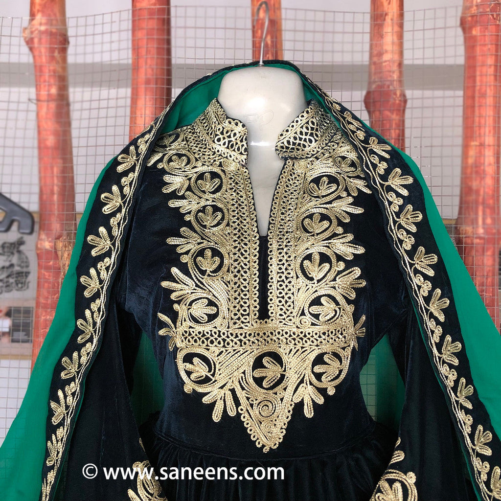 Traditional fashionable green frock