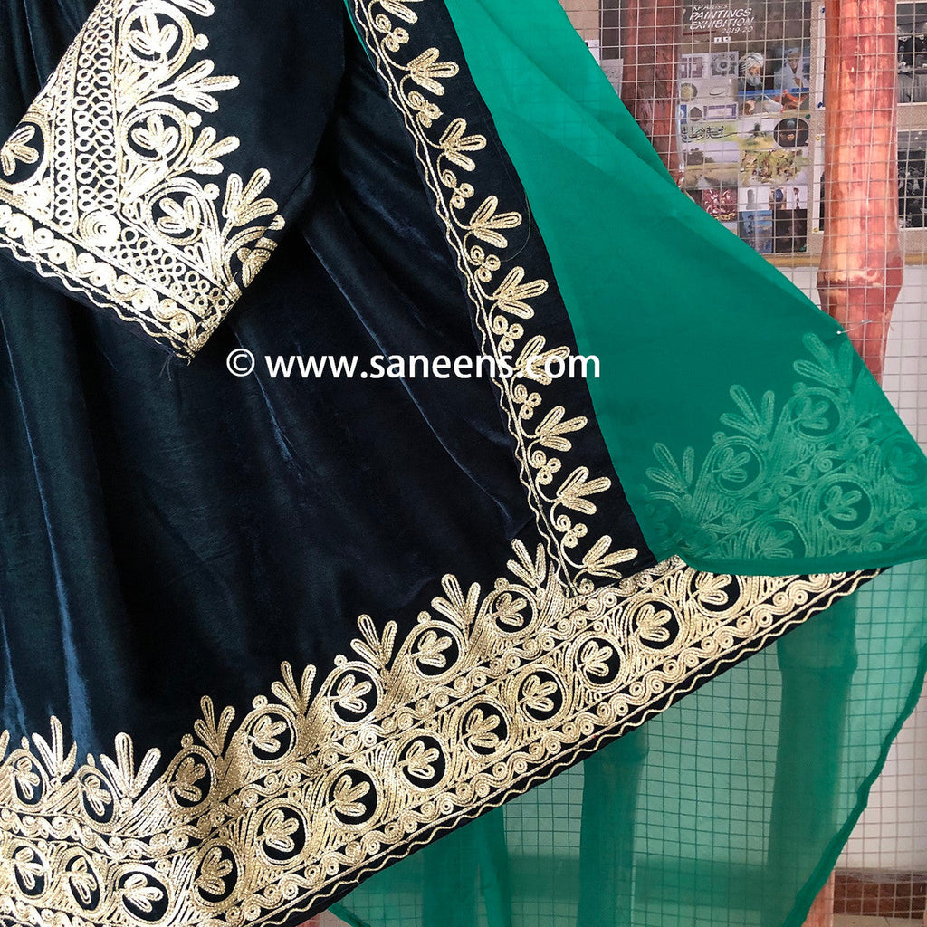 Afghan nikkah frock in zartar work