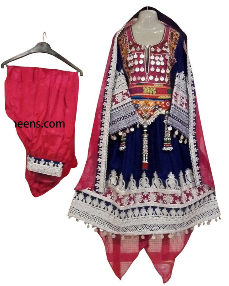 Afghan Bridal Embroidered Dress