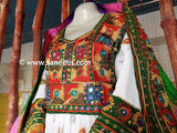 White Color Beautiful Afghan Clothes