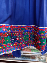 New Afghan online kuchi simple handmade dress in blue color
