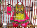Afghan yellow color nikkah frock