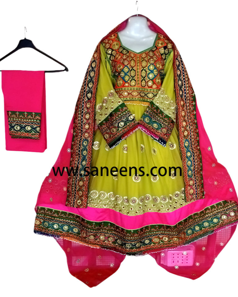 Hand Embroidered Afghan Girls Suit