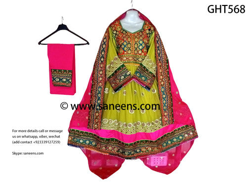 Hand Embroidered Afghan Girls Suit